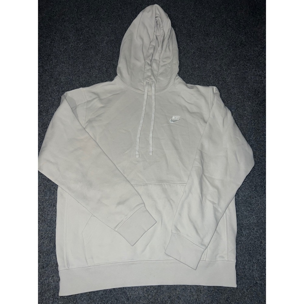 Nike Sportswear Club Fleece Hoodie Medium Light Bone Off White BV2654-072